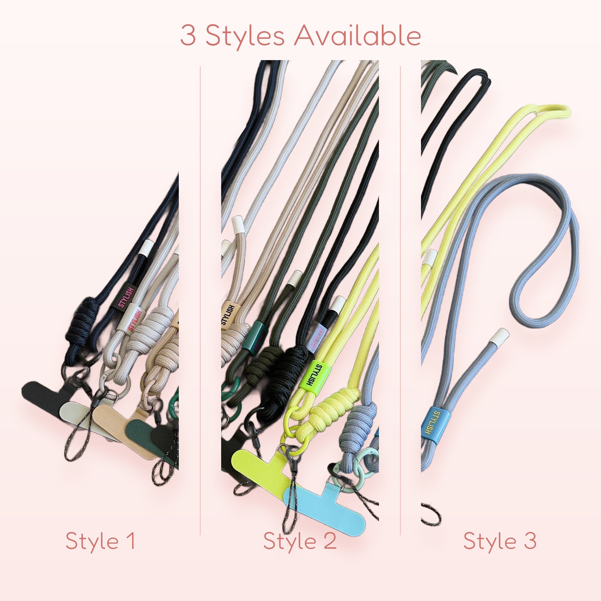 Adjustable Nylon Rope Phone Lanyard | Stylish Crossbody Neck Strap with Patch