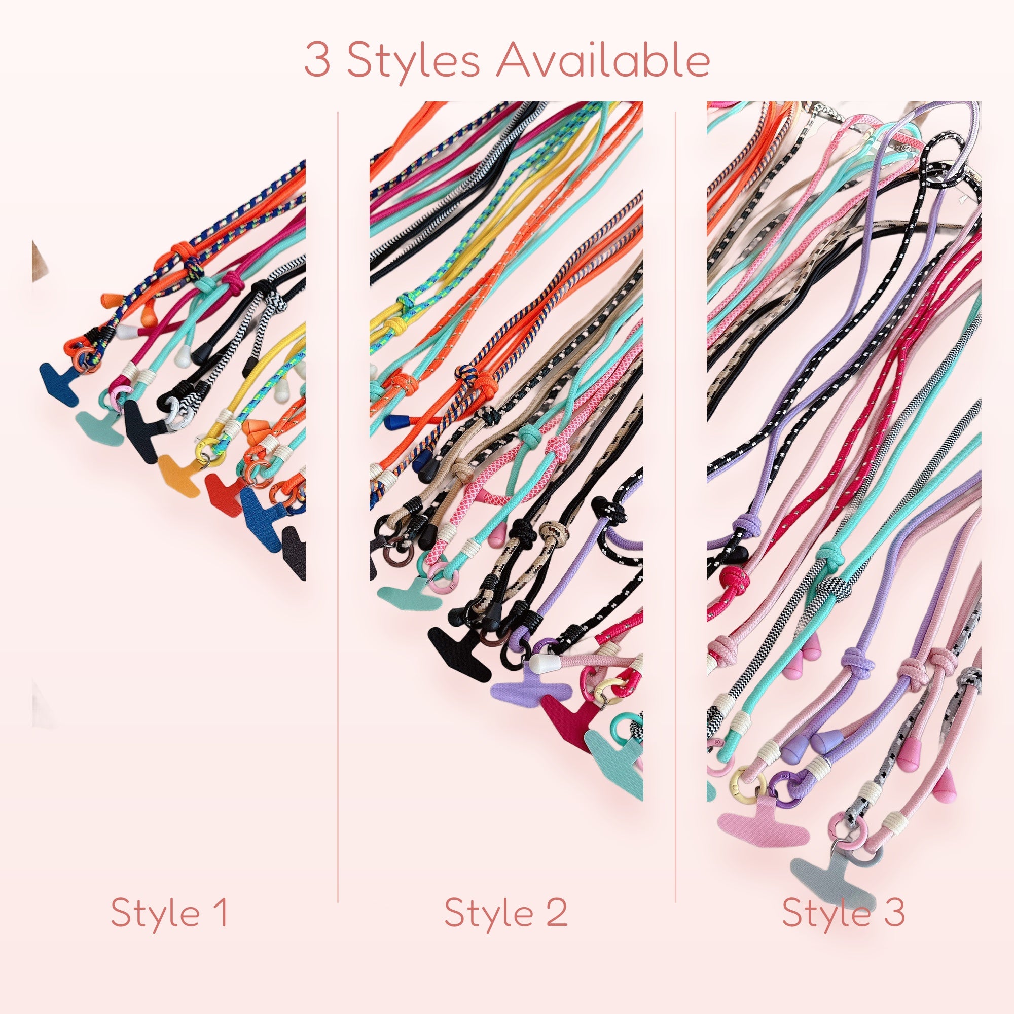 SIMPLYBUBBI — Multi-colored Rope Phone Strap | Adjustable Crossbody Lanyard with Anchor Tab