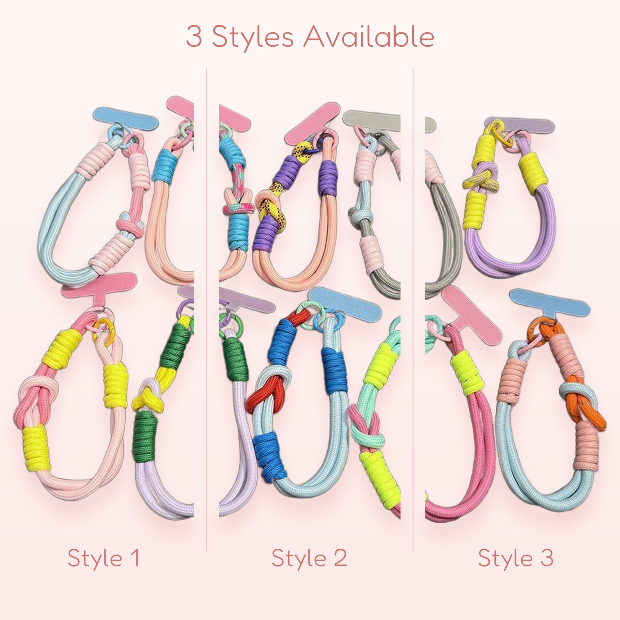 SIMPLYBUBBI — Two-Tone Braided Wrist Phone Strap | Knotted Rope Lanyard
