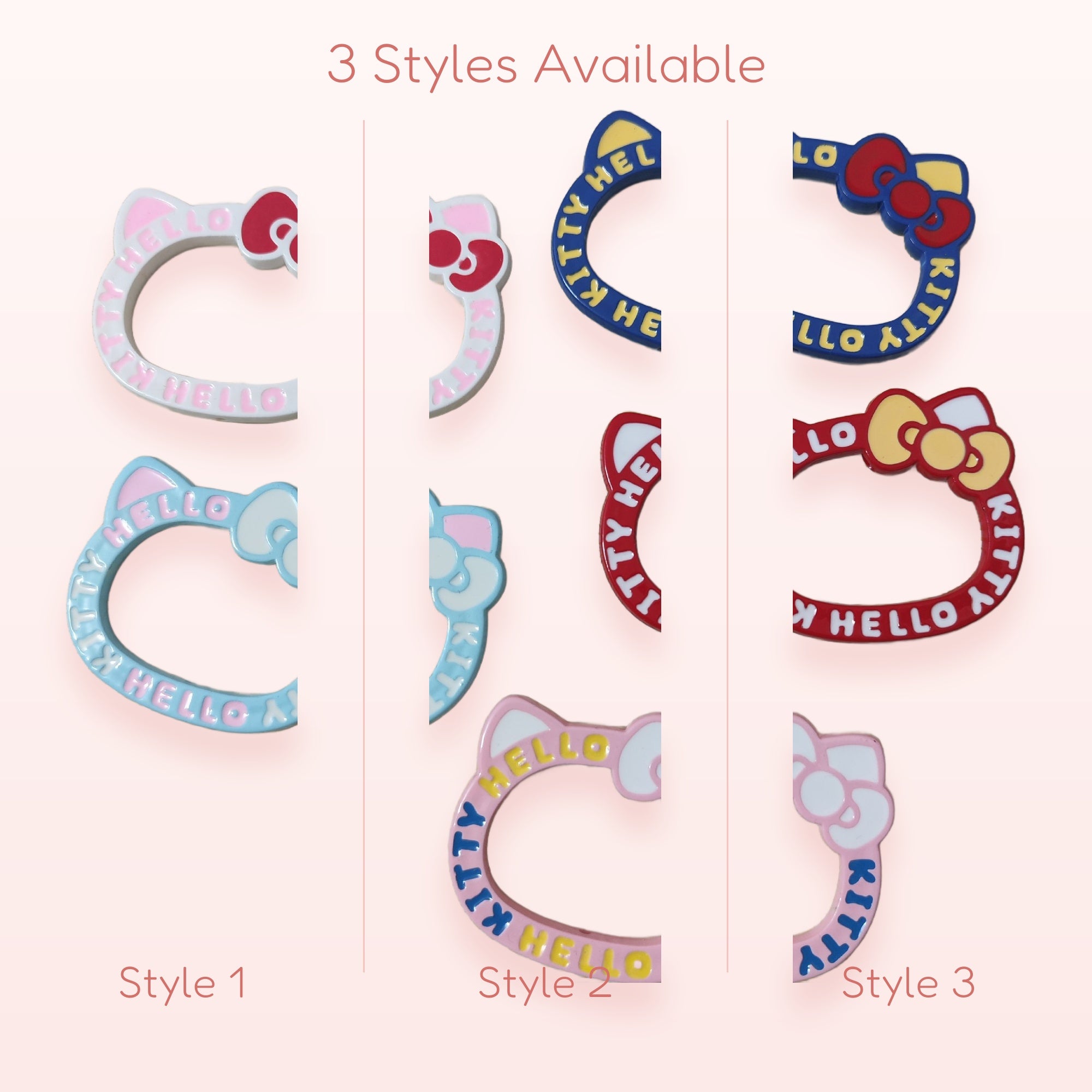 Hello Kitty Face Phone Ring | Cute Colorful 360° Finger Holder Kickstand