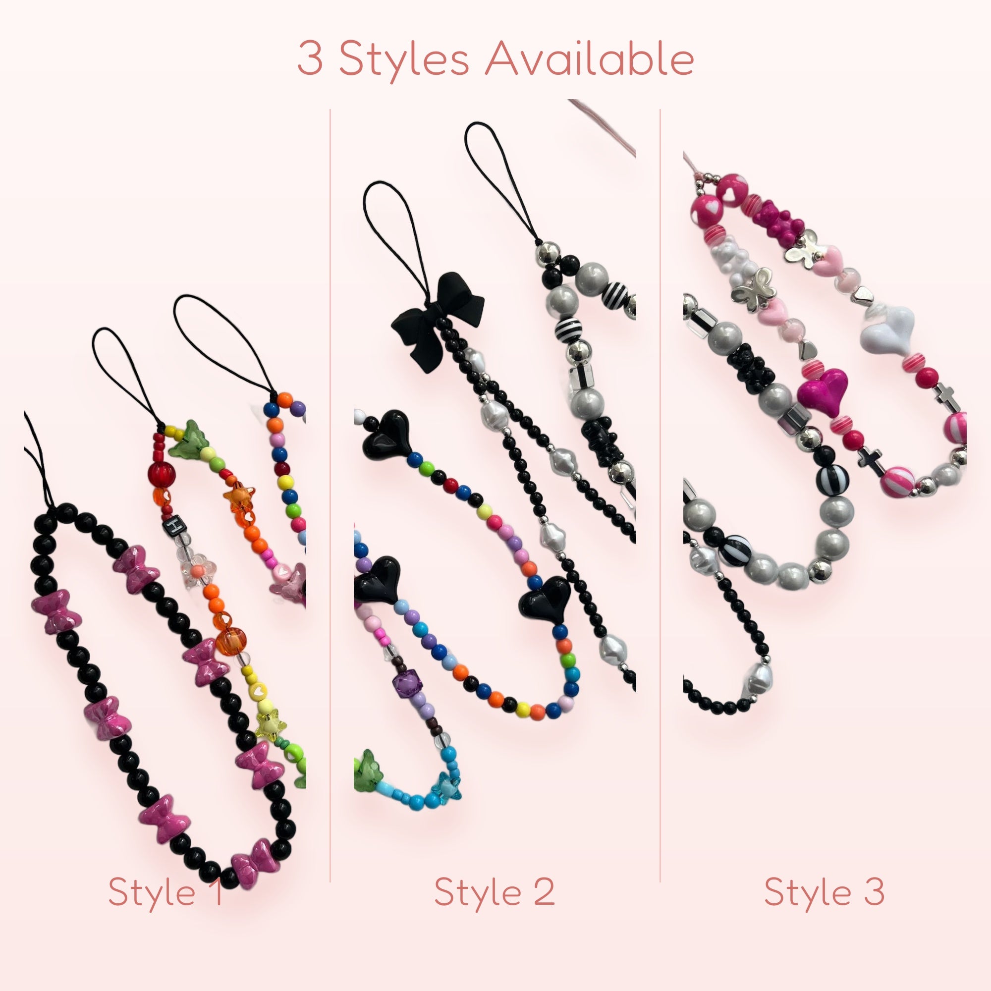 Aesthetic Beaded Phone Charm Straps | Cute Y2K Wrist Lanyards