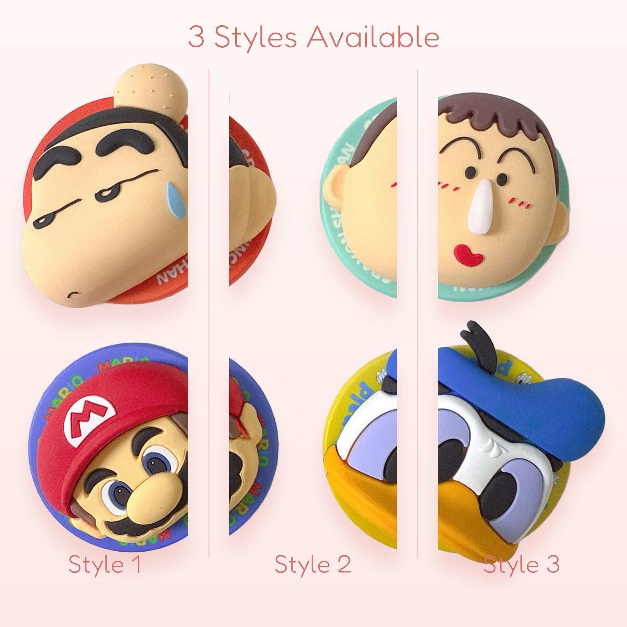 Cute Cartoon Character Phone Grips | Kawaii Silicone Pop Sockets