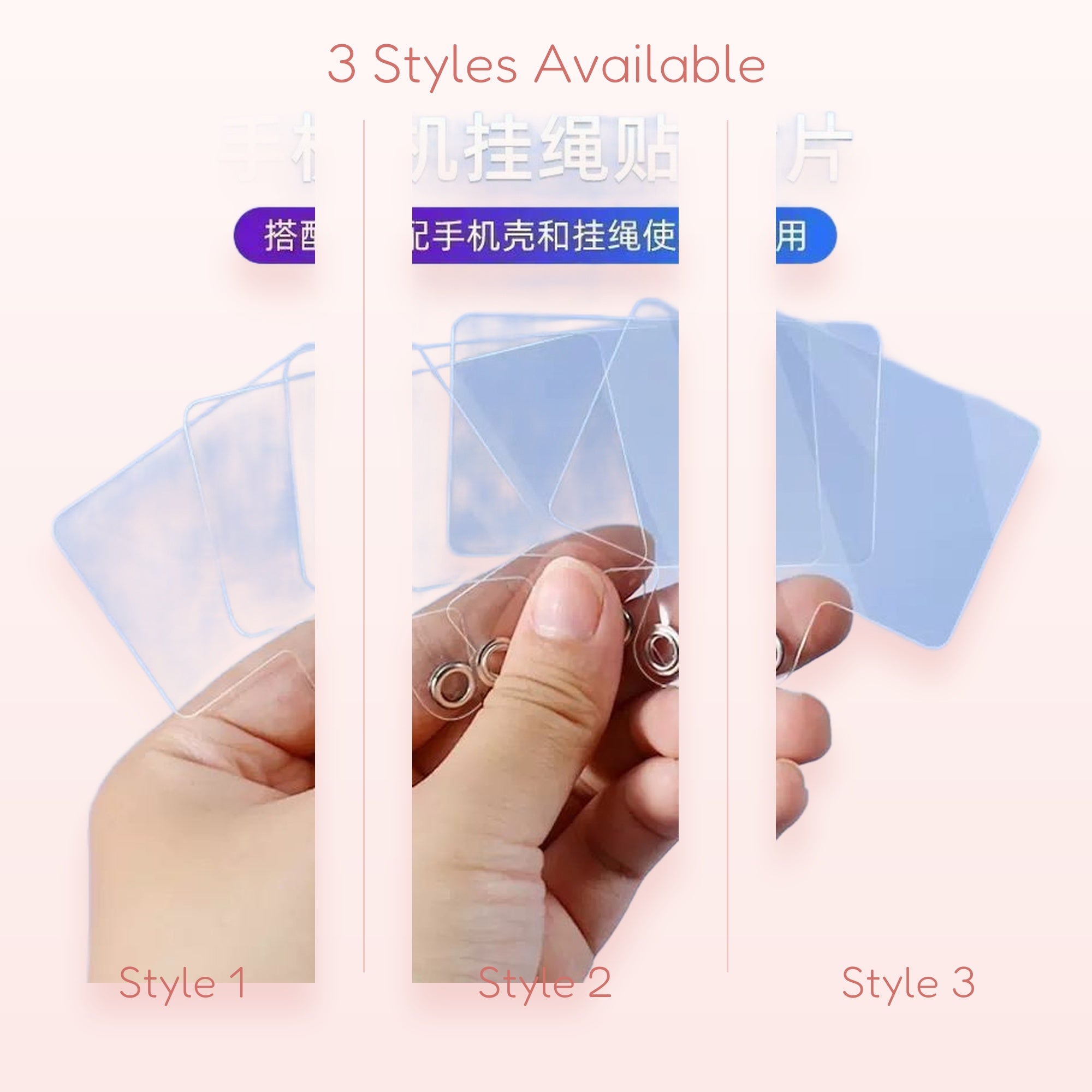 Clear Universal Phone Lanyard Patch | Invisible Phone Case Tether Tab