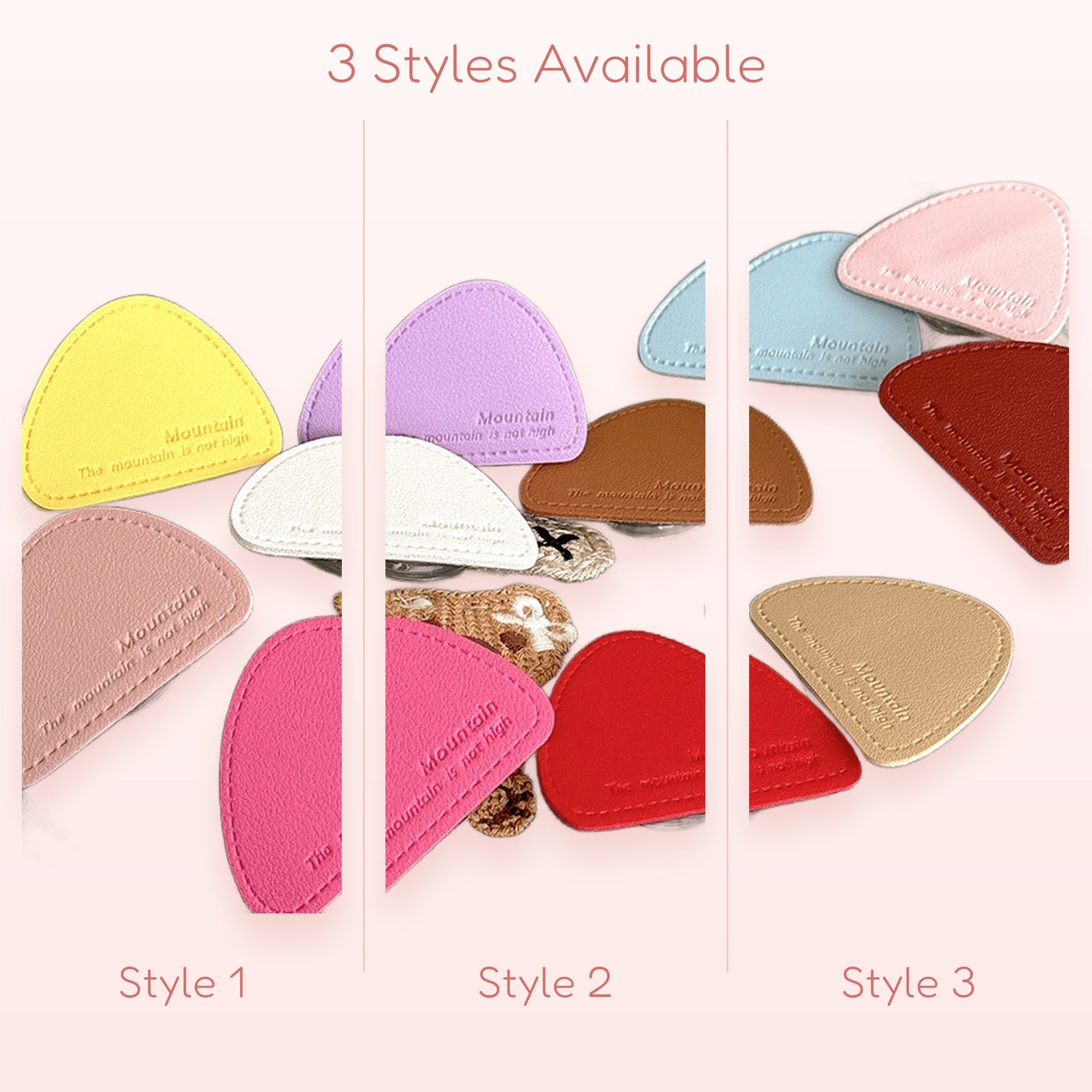Pastel Mountain Phone Grip | Kawaii Faux Leather Pop Socket Stand