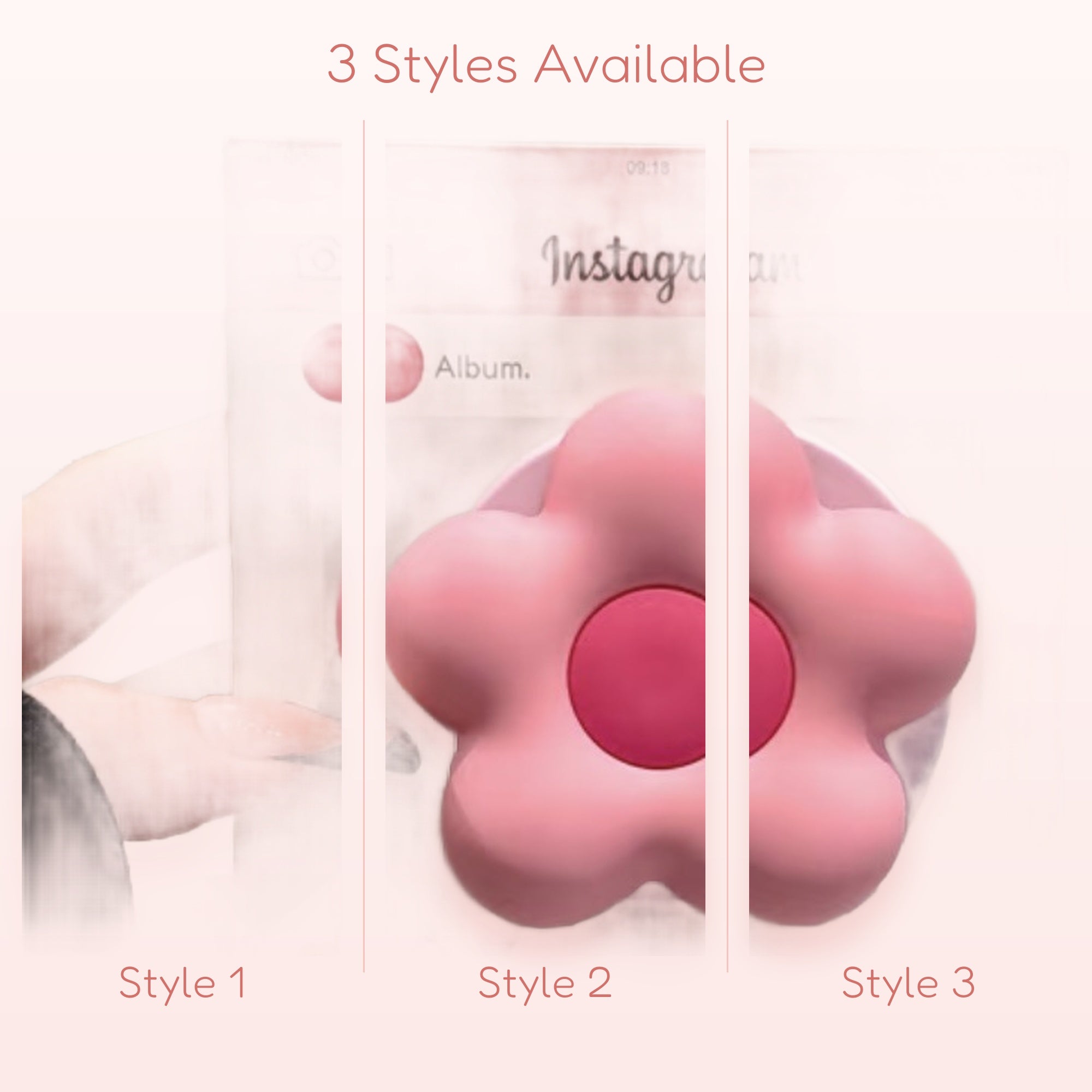 Pink Flower Phone Grip | Kawaii Pop Socket Stand for Phones
