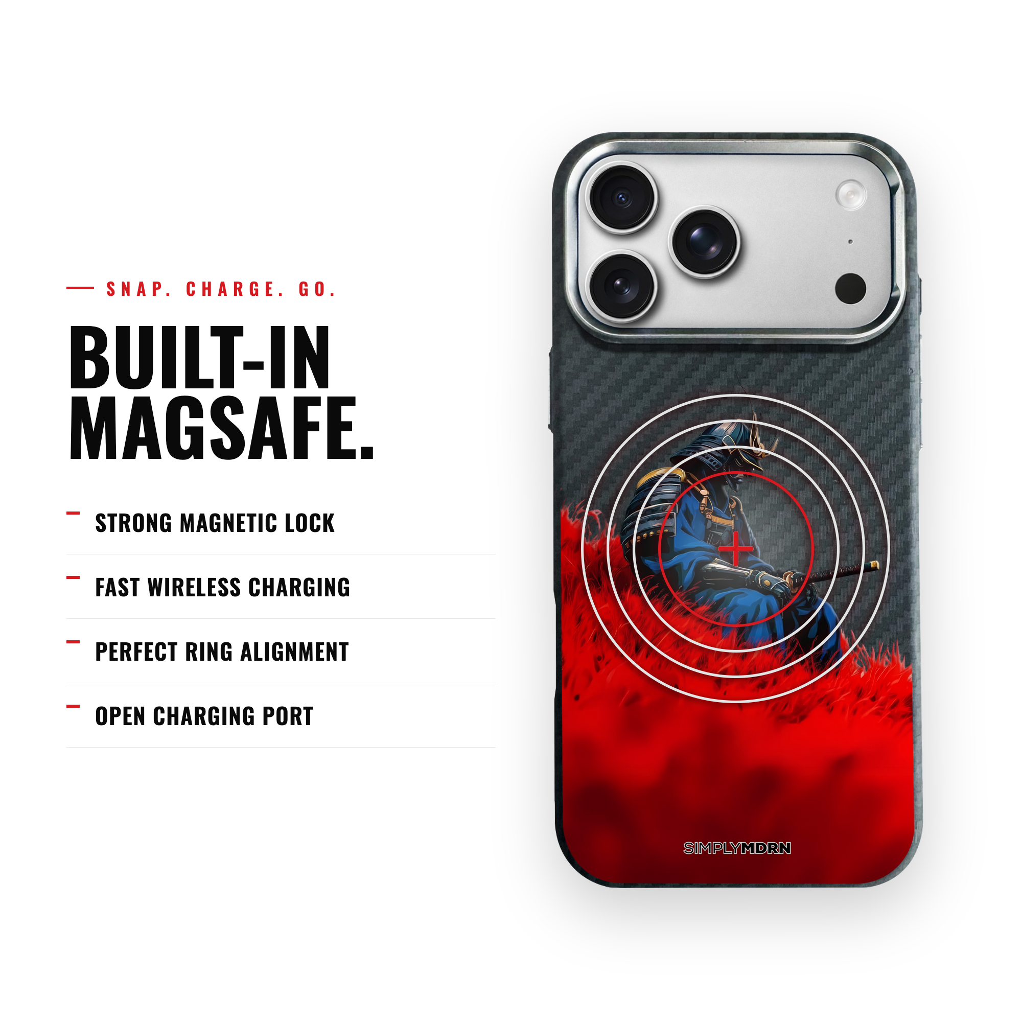 RED SAMURAI REVERIE Carbon [S2] iPhone case image 4