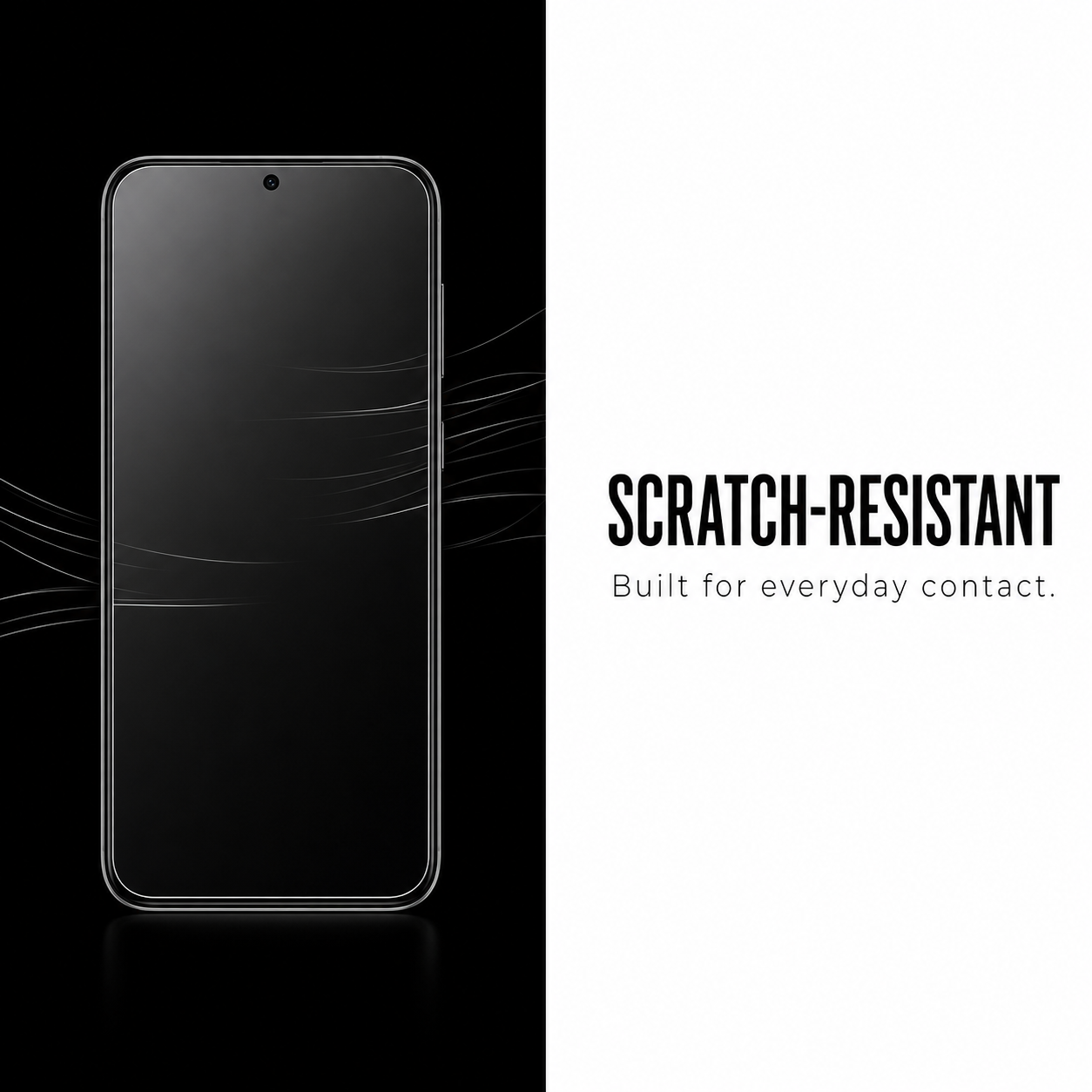 Scratch-resistant tempered-glass screen protector built for everyday contact