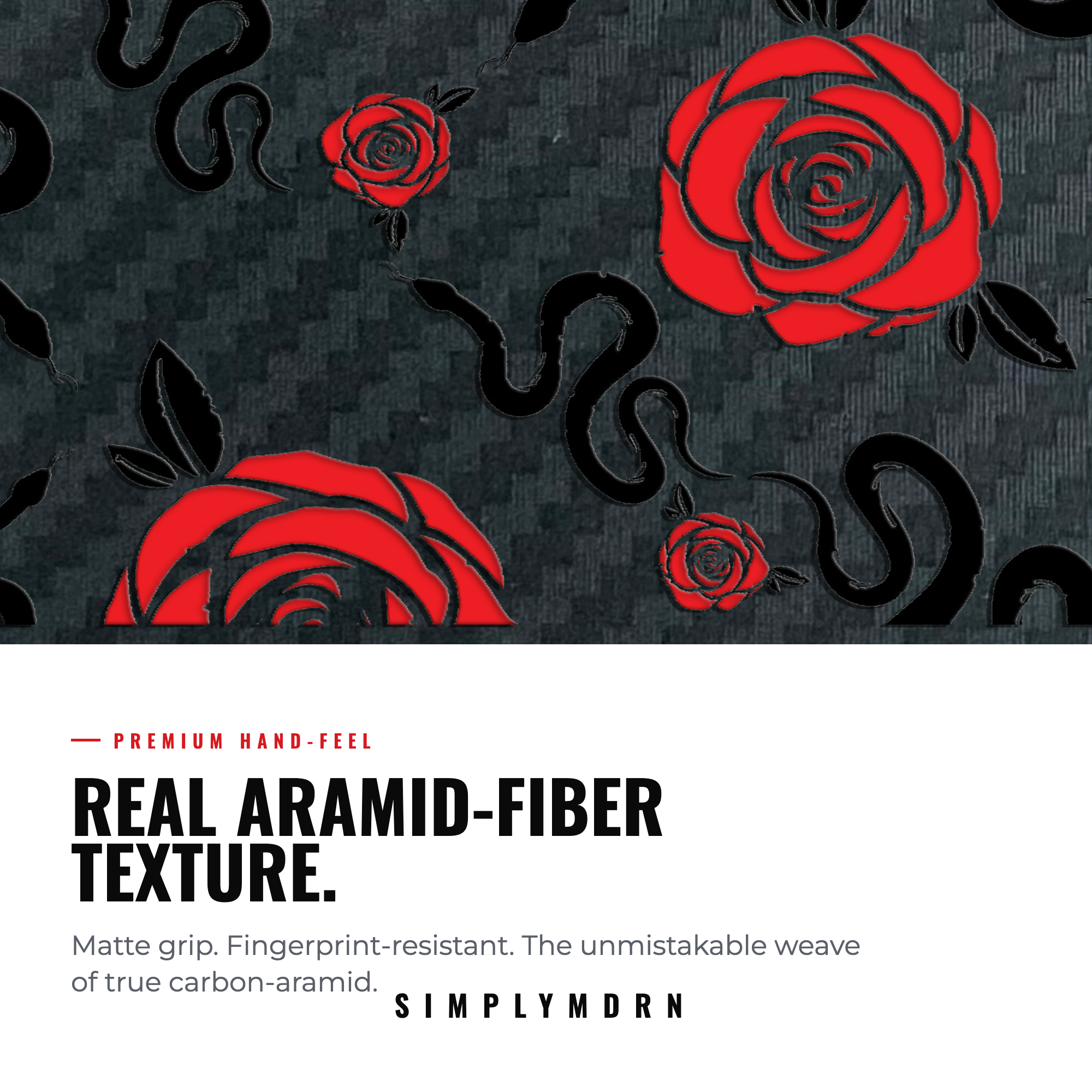 SNAKES AND ROSES Carbon [S2] iPhone case image 7