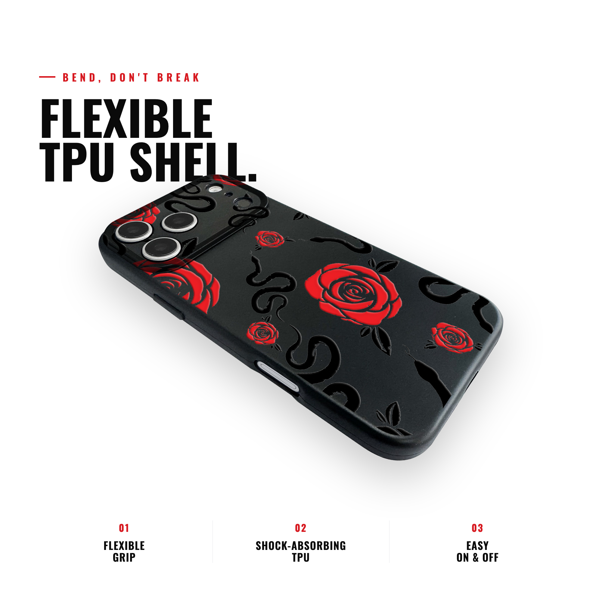 SNAKES AND ROSES Slim [S2] iPhone case image 3