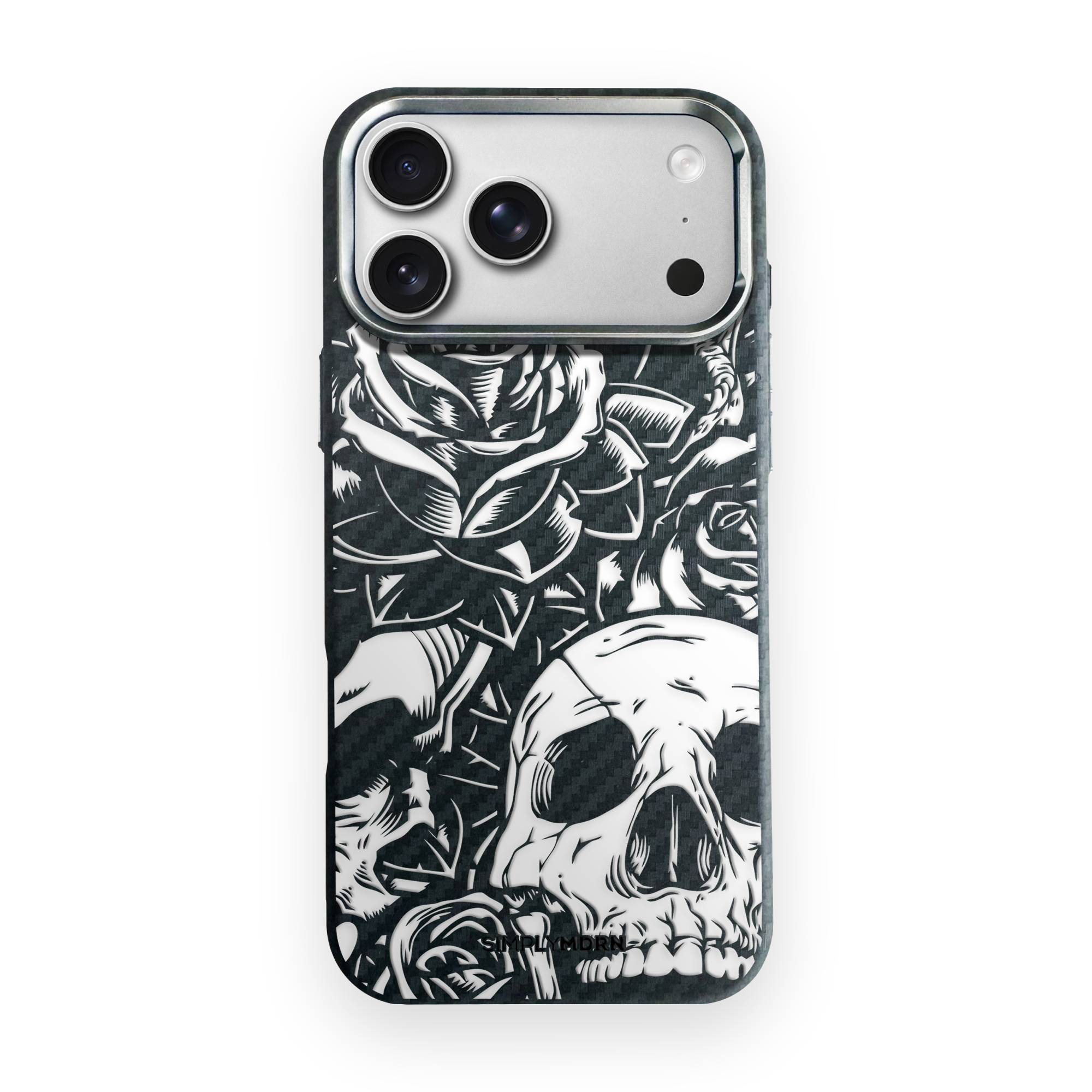 WHITE ROSE Carbon [S2] iPhone case image 1