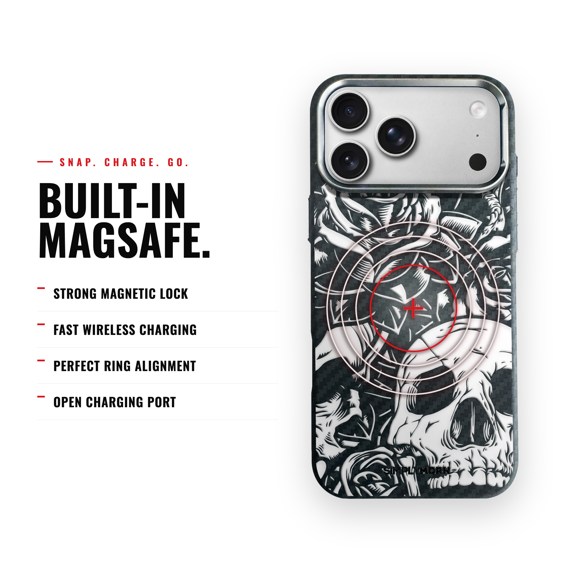 WHITE ROSE Carbon [S2] iPhone case image 4