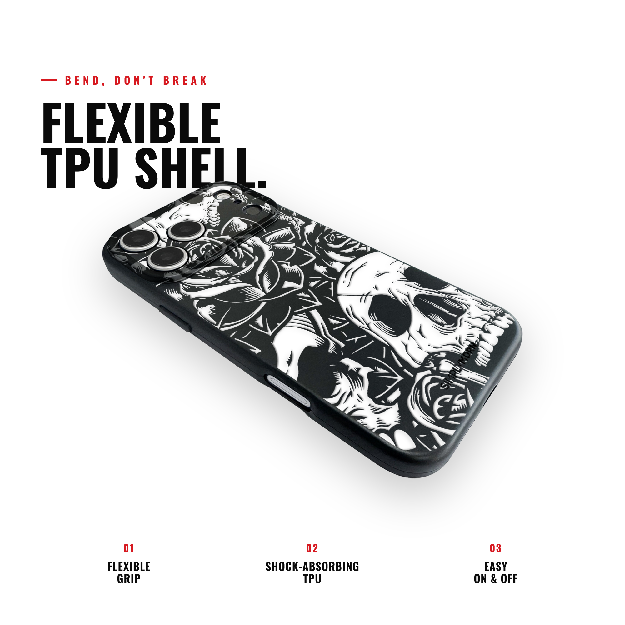 WHITE ROSE Slim [S2] iPhone case image 3