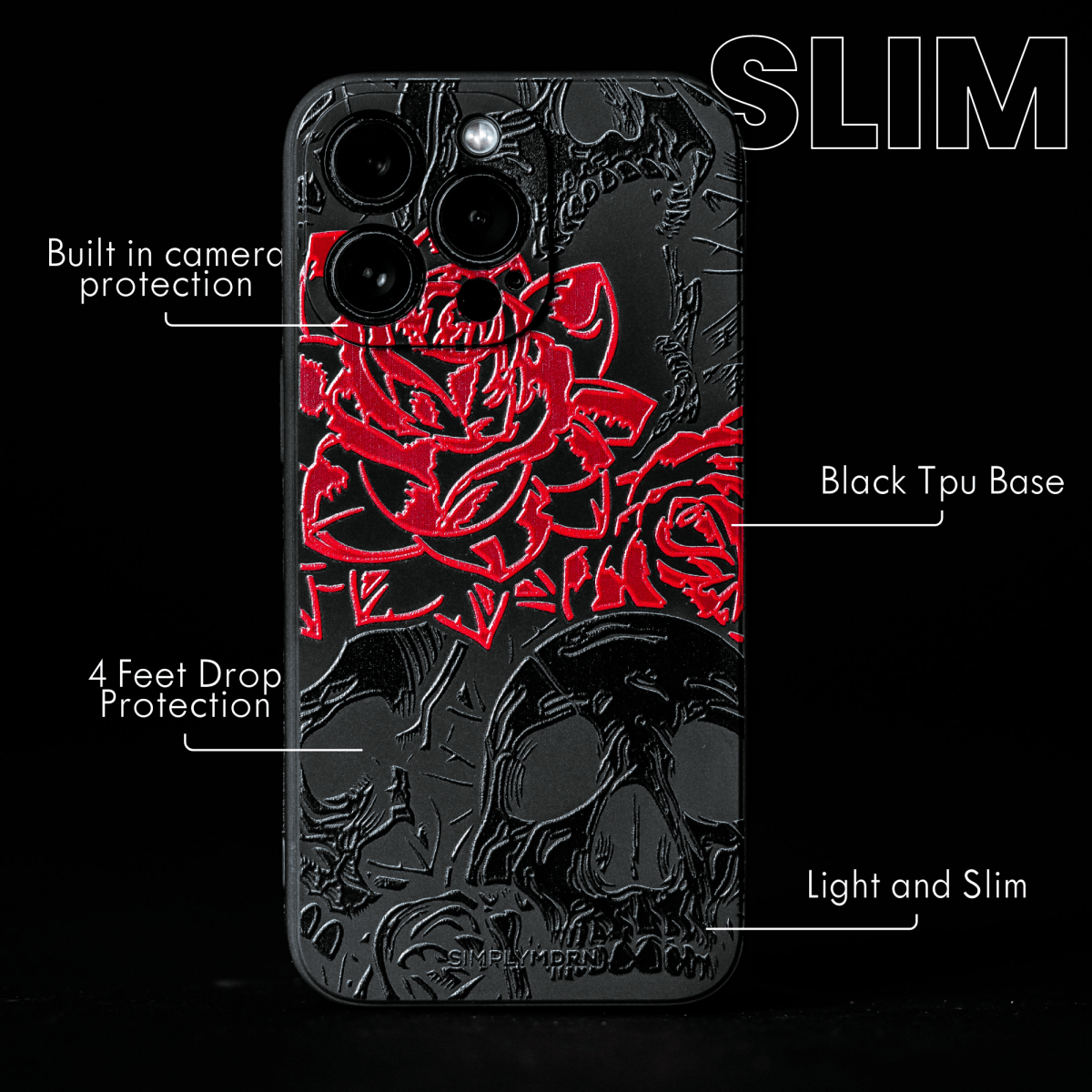 DARK ROSE Slim iPhone Case