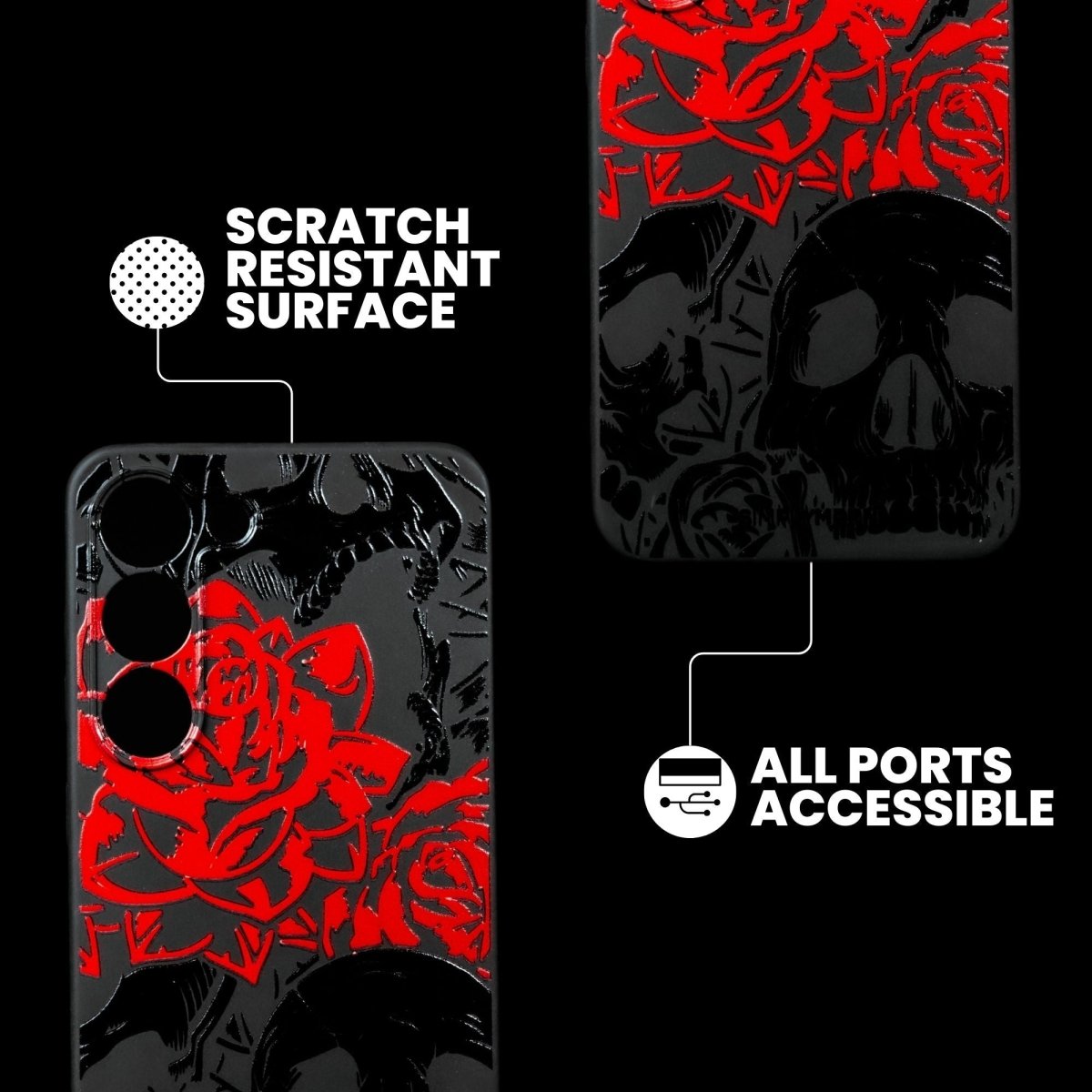 DARK ROSE Tough Android Case