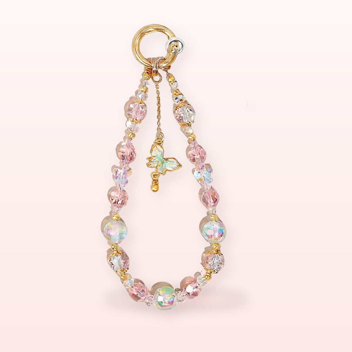 SIMPLYBUBBI Crystal Bow Wrist Phone Chain - Image 1