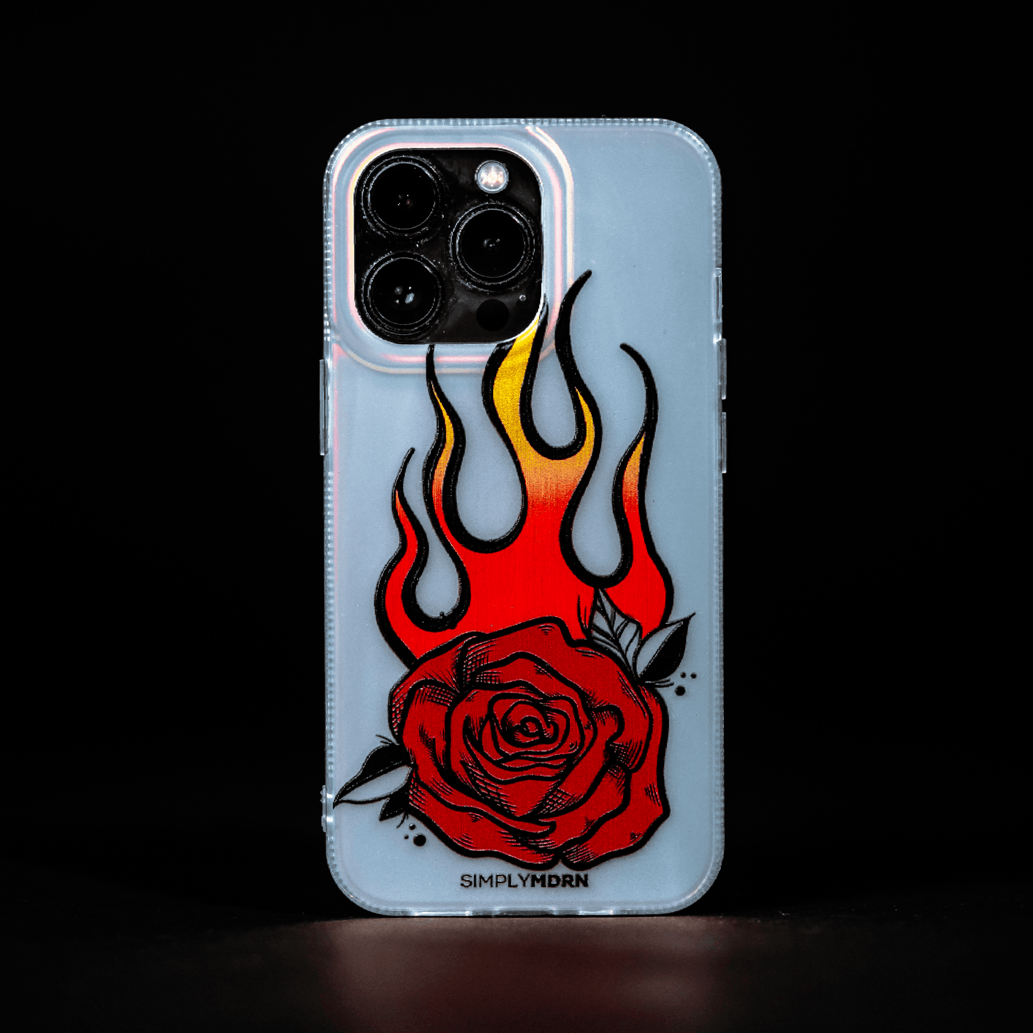 FLAMING PETALS Spectrum iPhone Case