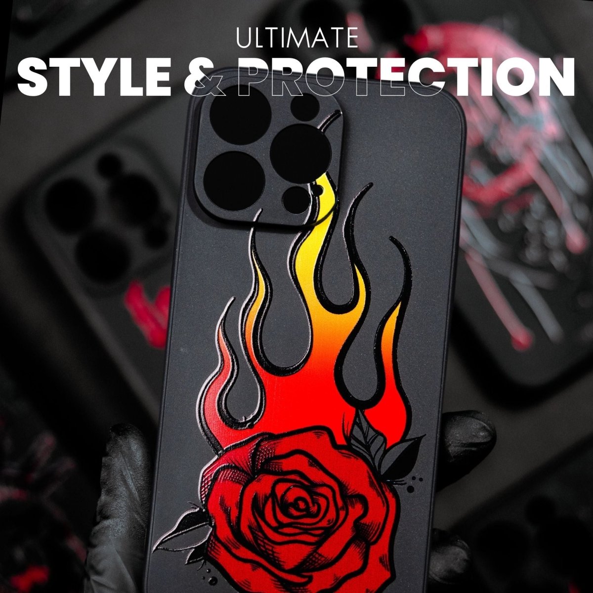 FLAMING PETALS Slim iPhone Case