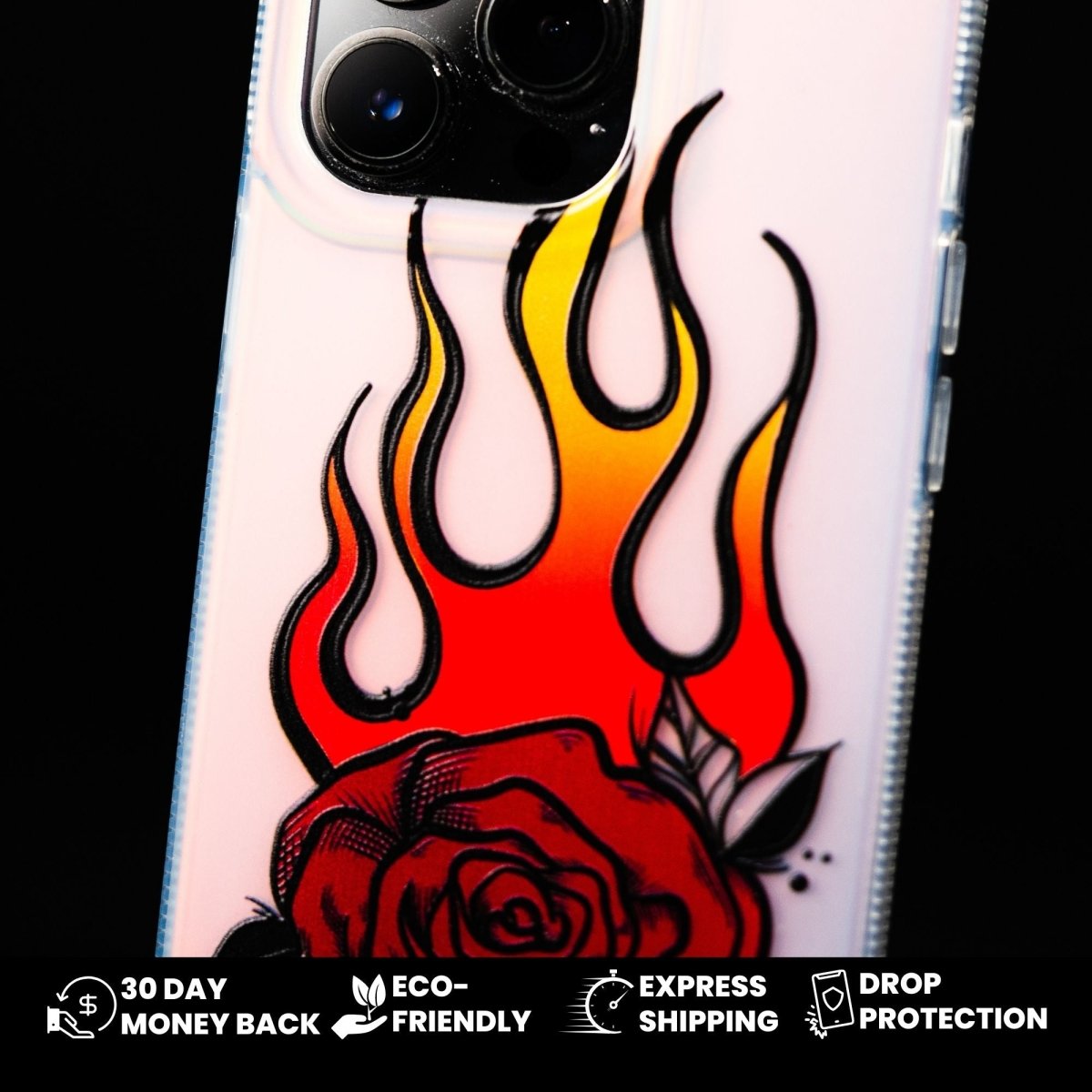 FLAMING PETALS Spectrum iPhone Case