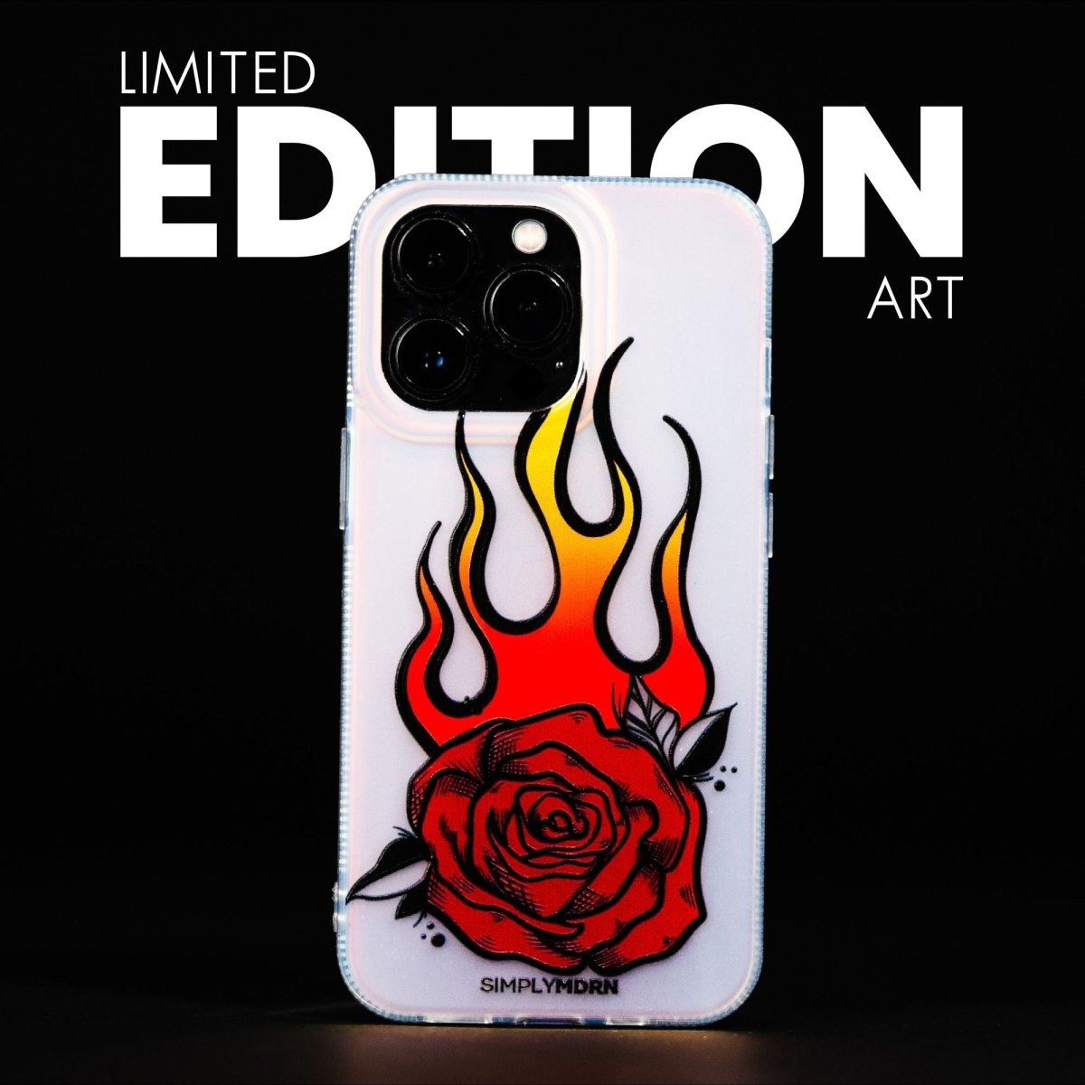 FLAMING PETALS Spectrum iPhone Case