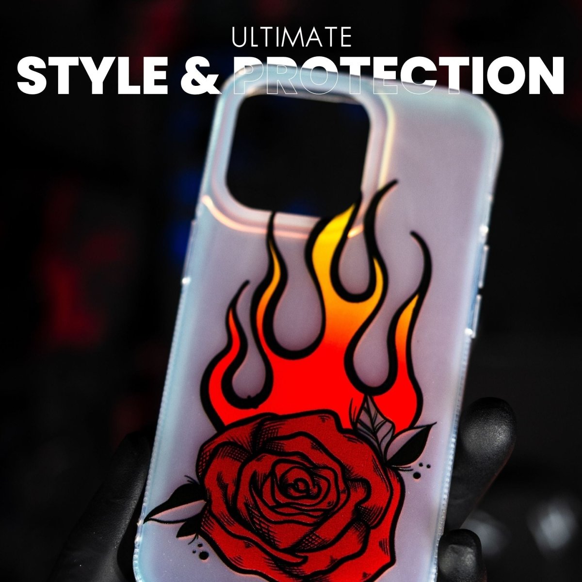 FLAMING PETALS Spectrum iPhone Case