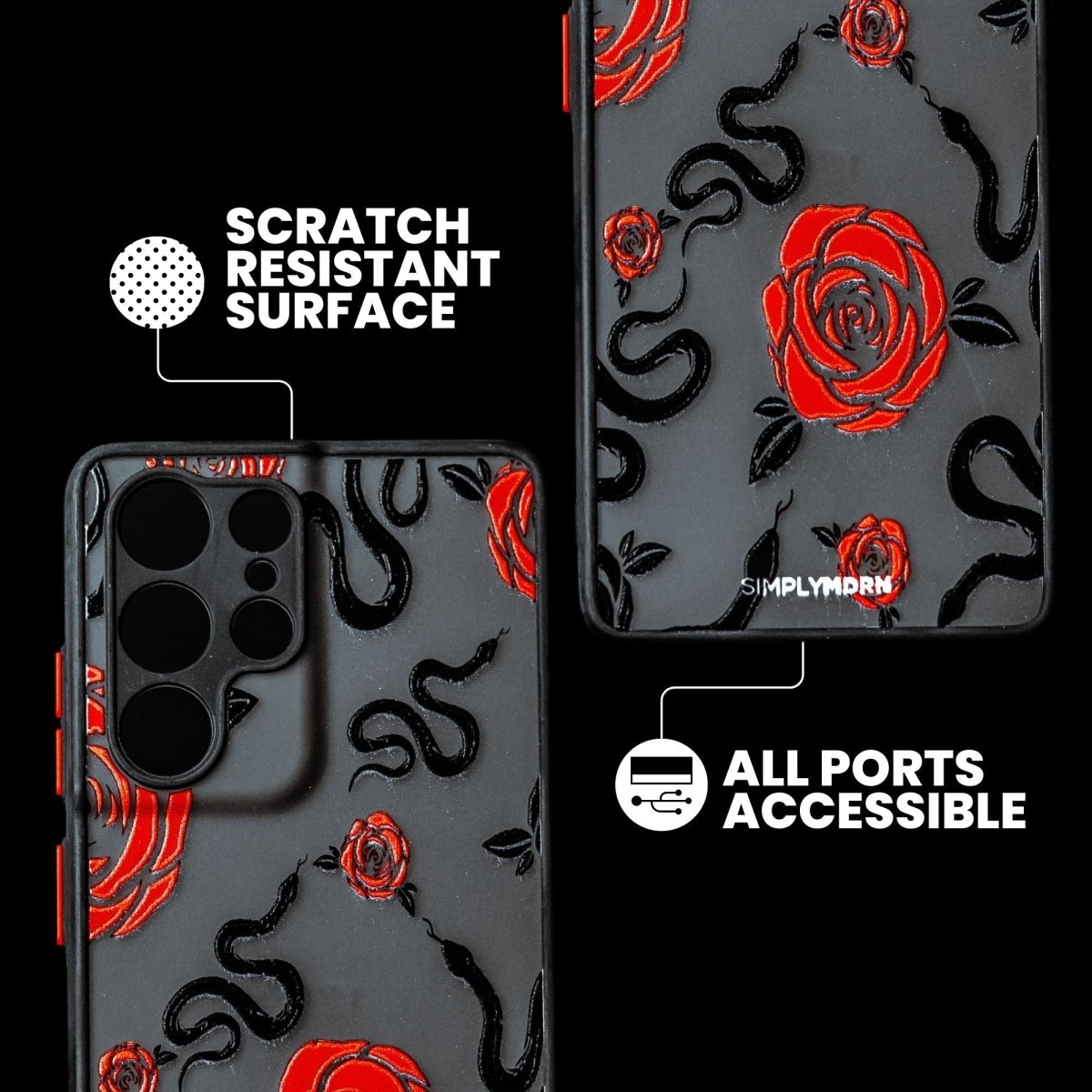 SNAKES & ROSES Tough Android Case