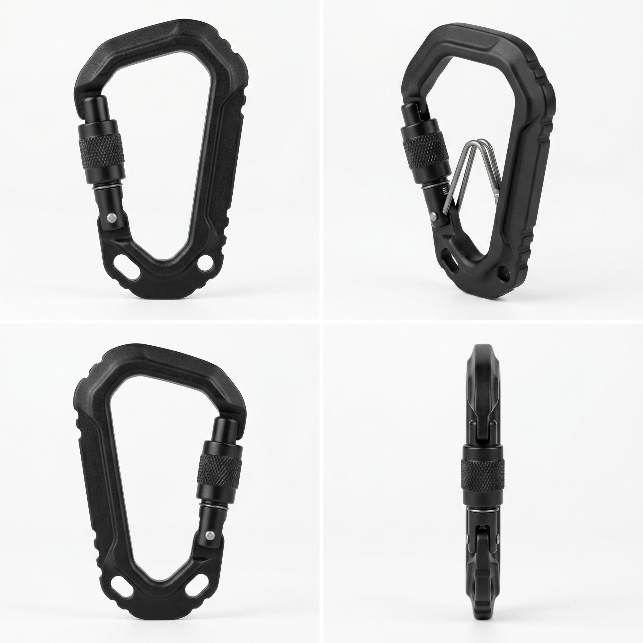 Aluminum Hex-Bar Keychain Carabiner — Detail