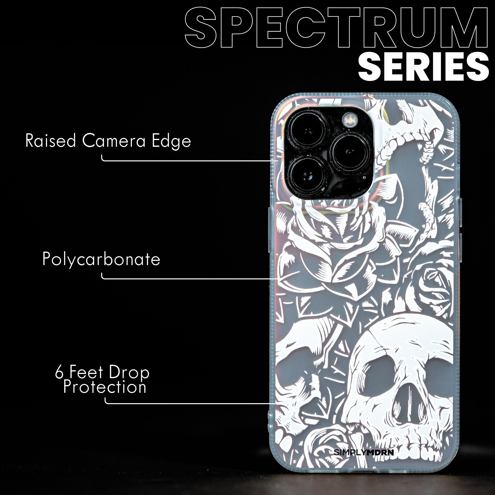 WHITE ROSE Spectrum iPhone Case