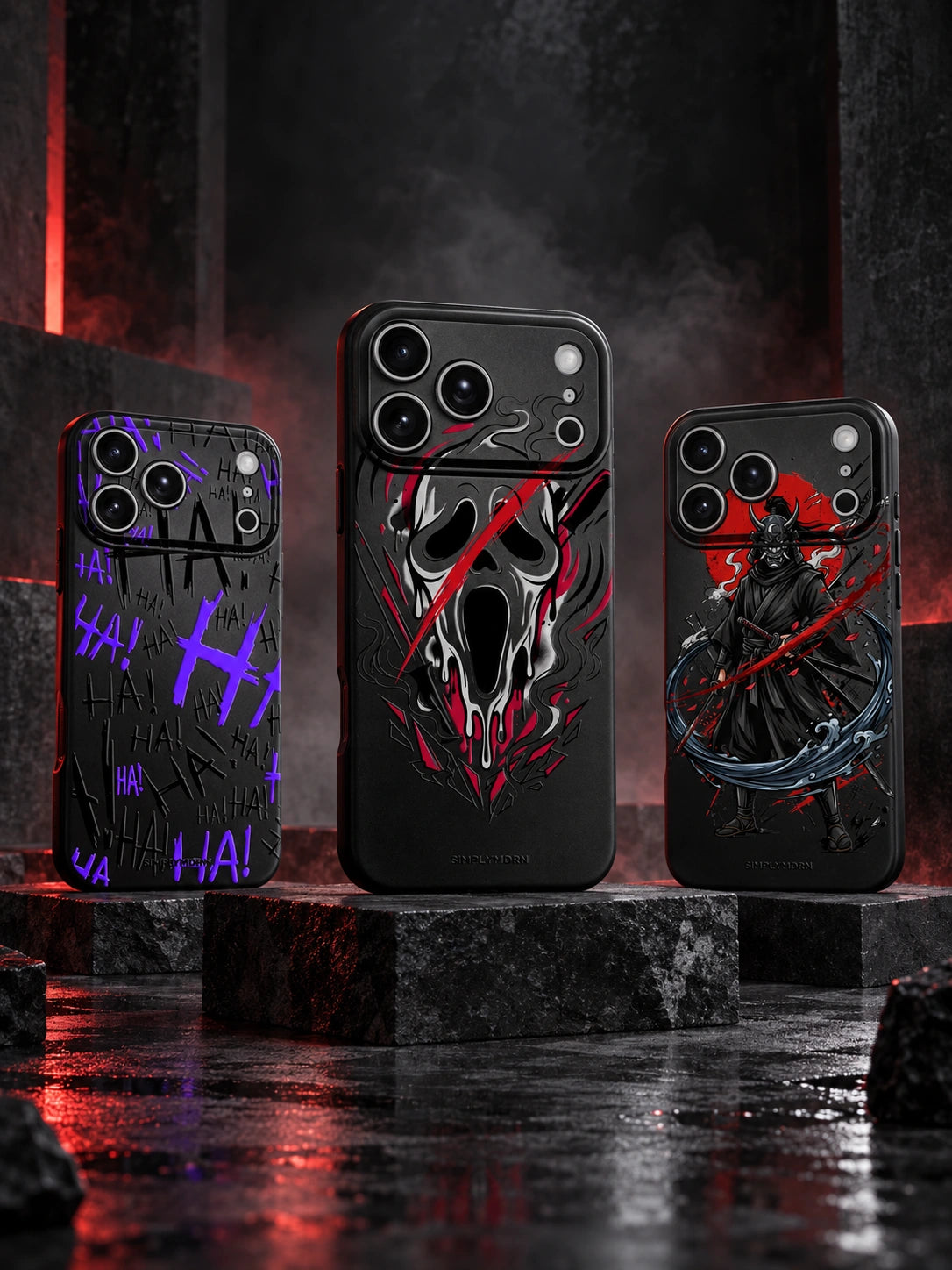 DARK LEGENDS — three SIMPLYMDRN products in a full studio scene